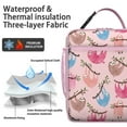 thumbnail image 2 of Sloth Insulated Lunch Box Women Reusable Lunch Tote Bag with Detachable Handle Lunch Tote Portable Bag Office Camping, 2 of 5