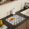 thumbnail image 5 of Yayeee Dish Drying Mat for Kitchen Counter 16" x 18" Microfiber Super Absorbent Coffee Decorative Pad, Colorful Art Pattern, 5 of 9