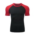 thumbnail image 5 of Hilenly Mens Baseball T-Shirts Raglan Sleeve Crew Neck Slim Fitted Gym Muscle Shirt Short Sleeve Athletic Summer Tees, 5 of 6
