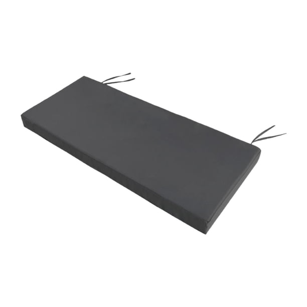 Cojín de banco, cojín de asiento, cojín de sofá de dos plazas, asiento de espuma para muebles, para tumbona Gris oscuro