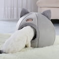 thumbnail image 6 of Cat Cave Beds for Indoor Cats Warm Large Cat Bed Cave Small Wool Cozy Pet Dog Puppy Igloo Bed Winter House Sleeping Nest Kennel Gray, 6 of 9