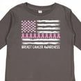 thumbnail image 4 of Inktastic Breast Cancer Awareness Pink Ribbons and Flag Boys or Girls Long Sleeve Toddler T-Shirt, 4 of 5
