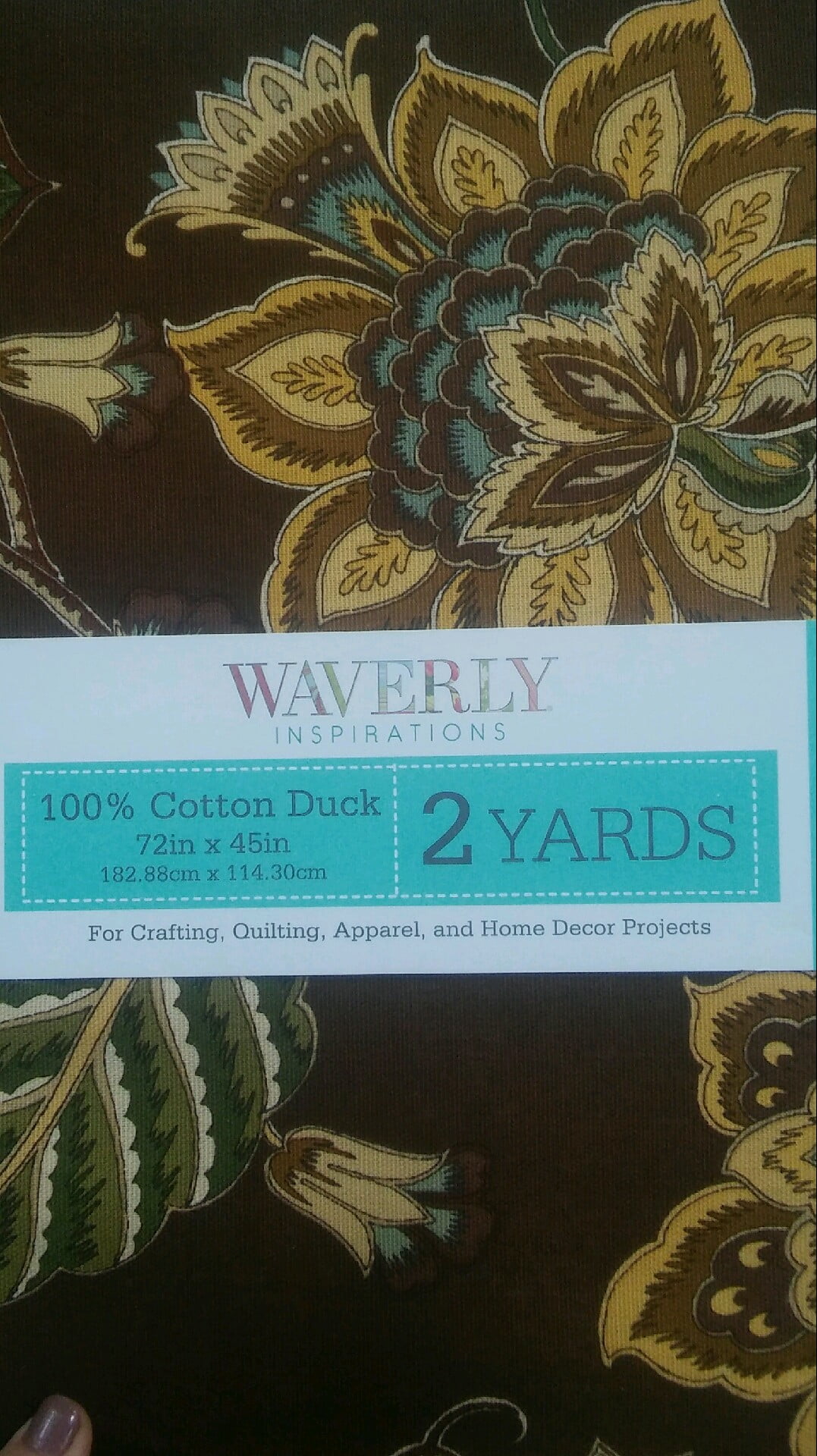 Waverly Inspirations 100 Cotton 44" Wide x 2 Yards Precut Floral Coco