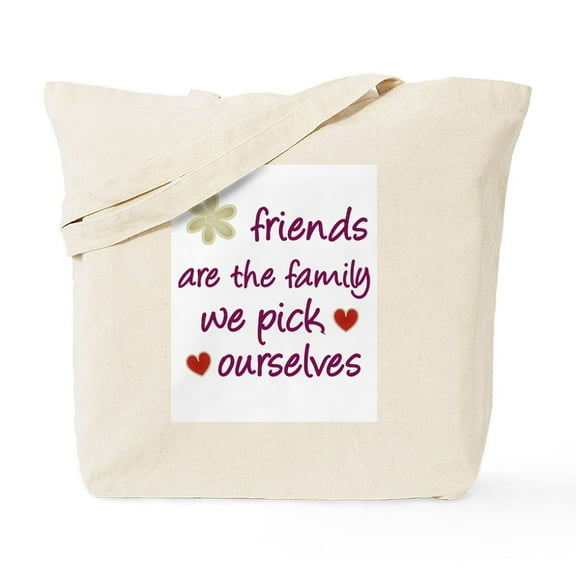 CafePress - Friends Are Family Tote Bag - Unisex Canvas Tote Bag, Beige, 1-Piece