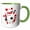 Green/White, variant on 3drose, Illustration of Playing Cards for Casino Game Play Win, 11oz Two-tone Yellow Mug
