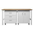 thumbnail image 4 of 3-Piece Fortress Mobile Space-Saving Steel Garage Cabinet and Worktable 3.0 y, 4 of 11