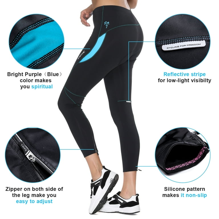 Santic Women's Bike Pants Cycling Tights Padded Bicycle Long