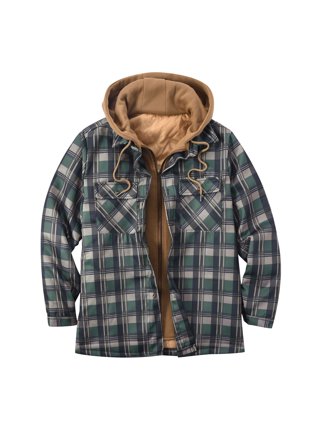 men's shirt jacket with hood