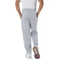 thumbnail image 2 of Champion Men`s Double Dry Eco Fleece Open Bottom Pant, L, Gray Oxford Heather, 2 of 3