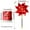 Red, variant on Wind-Activated Reflective Bird Repellent Pinwheels - 18.5 Inch Garden Decoration, Eco-Friendly Mylar Scare Spinners for Farm, Orchard, Yard, Crops Protection, Easy Install