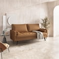 thumbnail image 3 of Pemberly Row 70" Square Arm Modern Fabric Standard Sofa in Brown, 3 of 7
