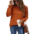 thumbnail image 5 of UVN Long Sleeve Shirts for Women Blouse Casual Puff Sleeve Crewneck Fall Shirt Tunic Tops, 5 of 9
