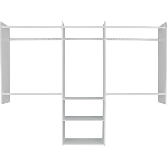 Easy Track 3 Shelf Deluxe Closet Storage Starter Organizer, Honey Blonde