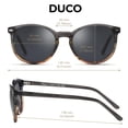 thumbnail image 3 of Gafas de sol DUCO Retro Redondas Polarizadas UV400 para Mujeres DC1230, 3 of 6