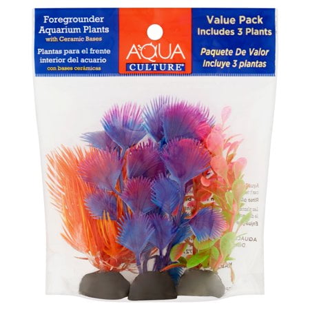 Aquarium Plant Care - (2 Pack) Aqua Culture Foregrounder Aquarium Plants, 3-Count