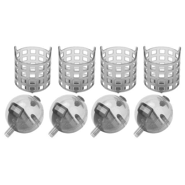 Alimentador de pesca portátil de plástico PE, señuelo, jaula, accesorios de aparejos con peso, 4 Uds.