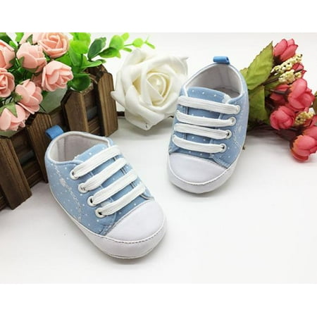 

Baby shoes Dot Love Baby Girl Anti-slip Soft Canvas Shoes Blue/11 CHMORA