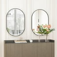thumbnail image 6 of CONGUILIAO Wall Mounted Mirror, 2 Pieces 20" x 30" Oval Bathroom Mirror, Black Vanity Mirror w/ Metal Frame Decor for Bahroom, Bedroom, 6 of 9