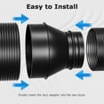 thumbnail image 3 of ATOM NEXUS Duct Adapter, 8 to 6 Inch Duct Reducer Increaser Cone HVAC Duct Reducer for Bathroom Kitchen Grow Tent Ventilation Systems (Black), 3 of 6
