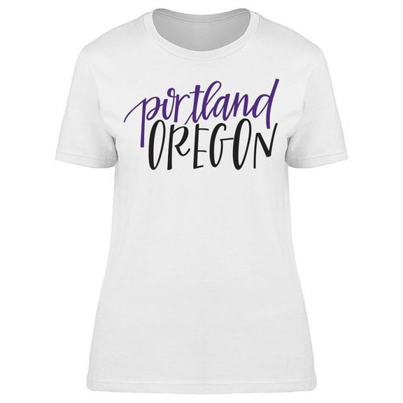 Hand Lettered Portland Oregon T-Shirt Women -Image by Shutterstock, Female 3X-Large