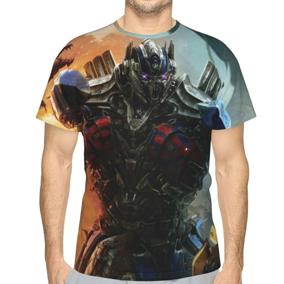 Transformers Mens 3d Print Casual Short Sleeve T Shirts Tee Tops