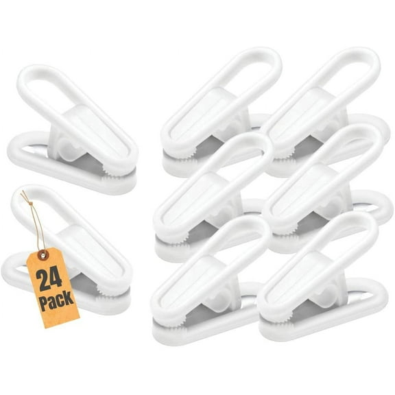 Multi-Purpose Hanger Clips (24 Count) White