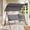 Gray, variant on Costway Swing Chair with Adjustable Canopy,Swing with Removable Cushion&Heavy-duty Metal Stand Navy