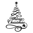 thumbnail image 2 of LMTODLFG Christmas Wall Decals Window Clings Xmas Tree Stickers for Wall Holiday Christmas Decor Decorationas Vinyl Wall Murals Peel and Stick Gifts for Kids for Living Room Classroom Office Black, 2 of 3