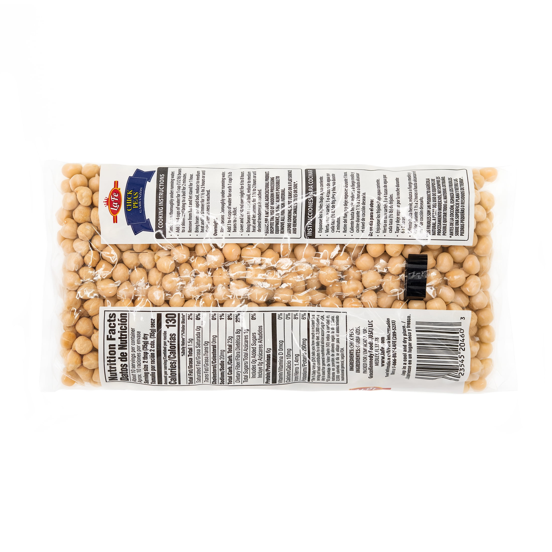 La Fe Dry Chick Peas, 24 Pack 12 OZ Bags