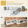 thumbnail image 4 of PawHut Wooden Outdoor Cat Tunnel Toy W/ Entrances, Cat Tube, White, 4 of 9