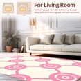thumbnail image 2 of ODIKA 2'x3' Machine Washable Non-Slip Area Rug, Blush Hues Interlocking Motif High Traffic Rug, Pink, 393236, 2 of 7