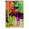 thumbnail image 1 of Cortina de Ducha ABPHQTO Estilo Colorido Evergreen Moose Impermeable 120x180 cm, 1 of 2