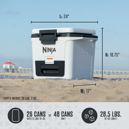 Ninja - FrostVault 30qt Hard Cooler with Dry Zone - Cloud White
