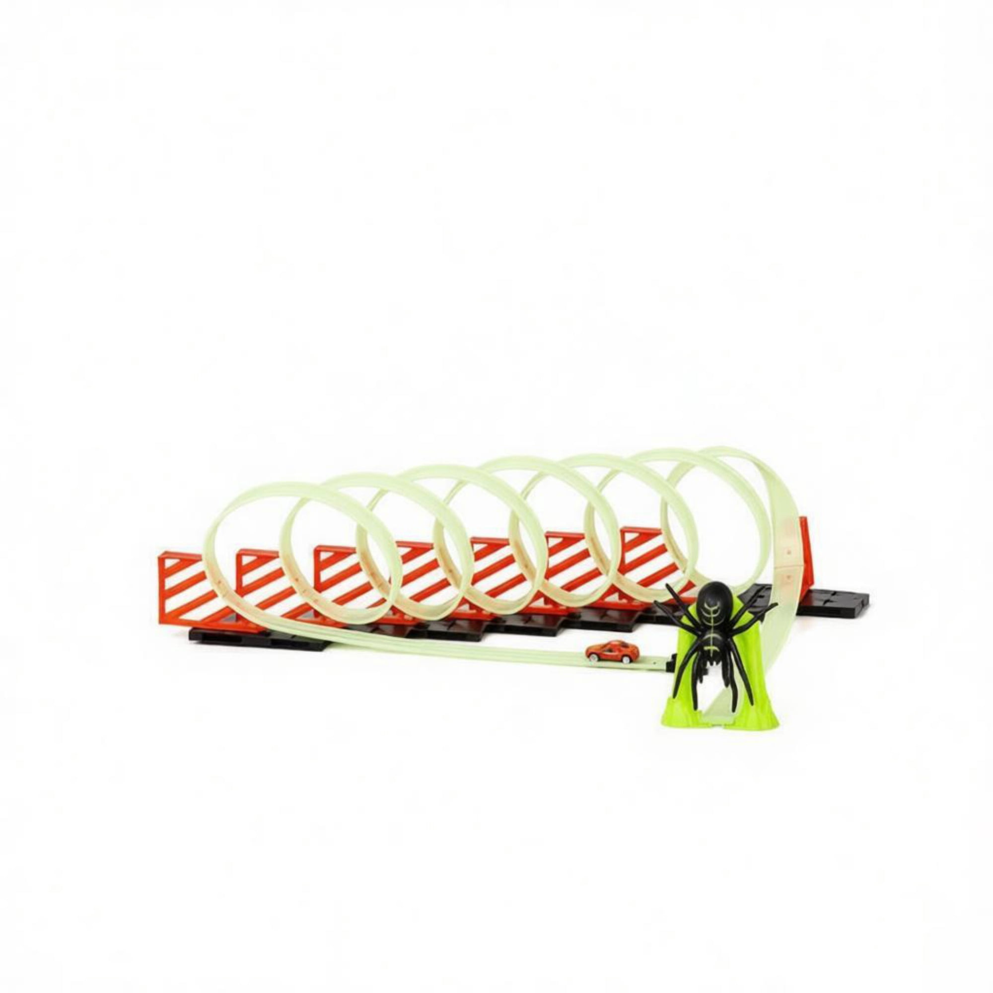 Spooky Spider Race Track Toy Set, Fun Starter Kit for Toddlers 3-6 Years Old, Lime Green