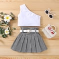thumbnail image 2 of Gerichy Girls Summer Outfits, Summer Toddler Girls Sleeveless Coat White Vest Butterfly Tulle Skirt Hat Four Piece Outfits Set For Kids Clothes, 2 of 8