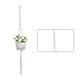 thumbnail image 1 of Ounissouiy Cestas colgantes 100 hechas a mano, soporte para plantas, macramé, colgador de plantas, maceta para colgar en la pared interior, soporte para Jardín y Patio No.11, 1 of 8