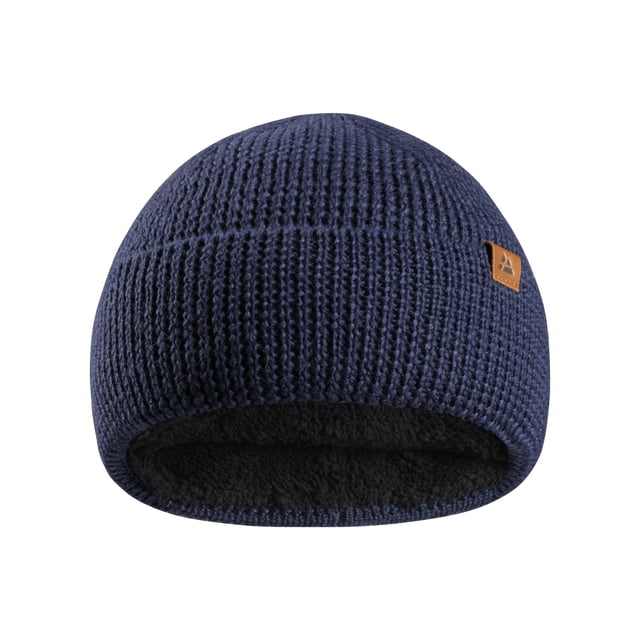 DANISH ENDURANCE - Gorro de lana merino para niños con forro polar para invierno, Azul, Talla única