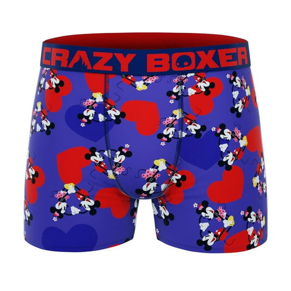 CRAZYBOXER Disney Mickey Purple Hearts Men's Boxer Briefs