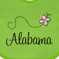 thumbnail image 4 of Inktastic Butterfly Alabama Boys or Girls Baby Bib, 4 of 4