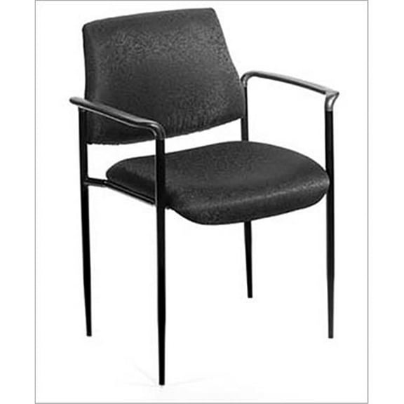 Stackable Chair with Tapered Legs -Black Caressoft