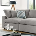 thumbnail image 5 of Modway Commix 4-Seater Upholstered Boucle Fabric Sectional Sofa in Light Gray, 5 of 5