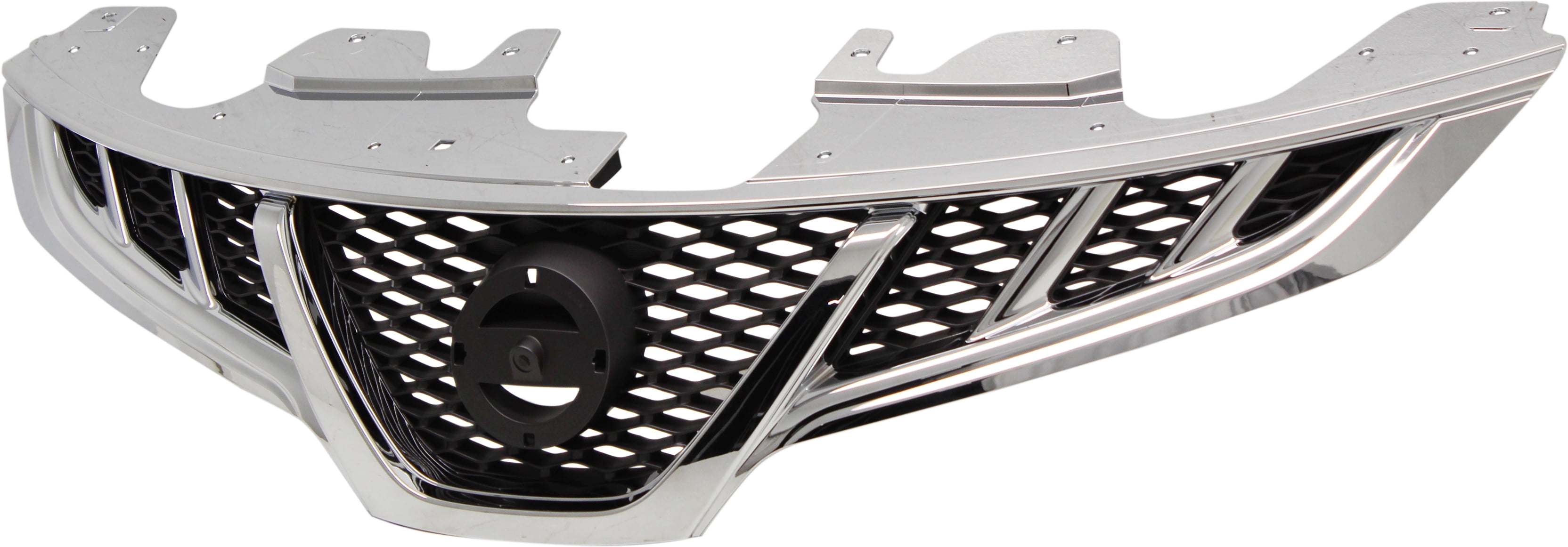 Grille Assembly Compatible With 2011-2014 Nissan Murano Chrome Shell with Primed Insert