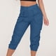 thumbnail image 4 of Gibobby pantalones yoga Pantalones cargo para mujer Pantalones cargo con bolsillo Pantalones de jogging de cintura alta Pantalones de verano de color sólido Pantalones de ocio (Azul marino, M), 4 of 5