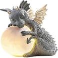 thumbnail image 2 of Dragon|statue|garden|figurine|solar|powered|led|li, 2 of 5