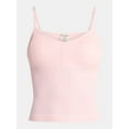 thumbnail image 5 of No Boundaries Seamless Miter Textured V-Neck Cami with Demi Cups, Women's, 5 of 5