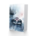 thumbnail image 2 of Artery8 Greeting Card Race Car Modern Watercolour Racetrack Action Shot For Him Man Birthday Card, 2 of 3