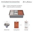 thumbnail image 3 of Rivage 33 x 19 Single Basin Undermount Kitchen Workstation Sink, 3 of 12