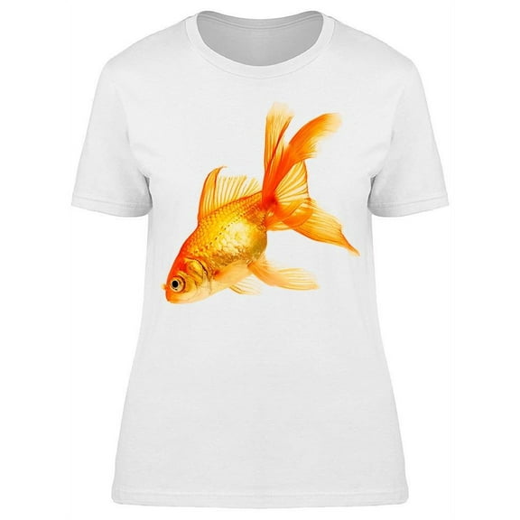 Single Swimming Goldfish T-Shirt Women -Image by Shutterstock, Female Small