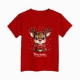 thumbnail image 4 of sdbrld Kids Xmas Shirts for Girls Christmas Short Sleeve Funny T-Shirt Tops for Holiday Party Clothes Red Sizes 13-14 Years, 4 of 4