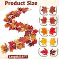 thumbnail image 2 of Xydria 11.8FT Garlands For Decoration, 2 Pack Black Maple Leaf Garland, Realistic Fall Leaves Vines, Artificial Decorations Leaves Garlands Decor Outdoor Indoor Mantel Stair Decor, 2 of 7